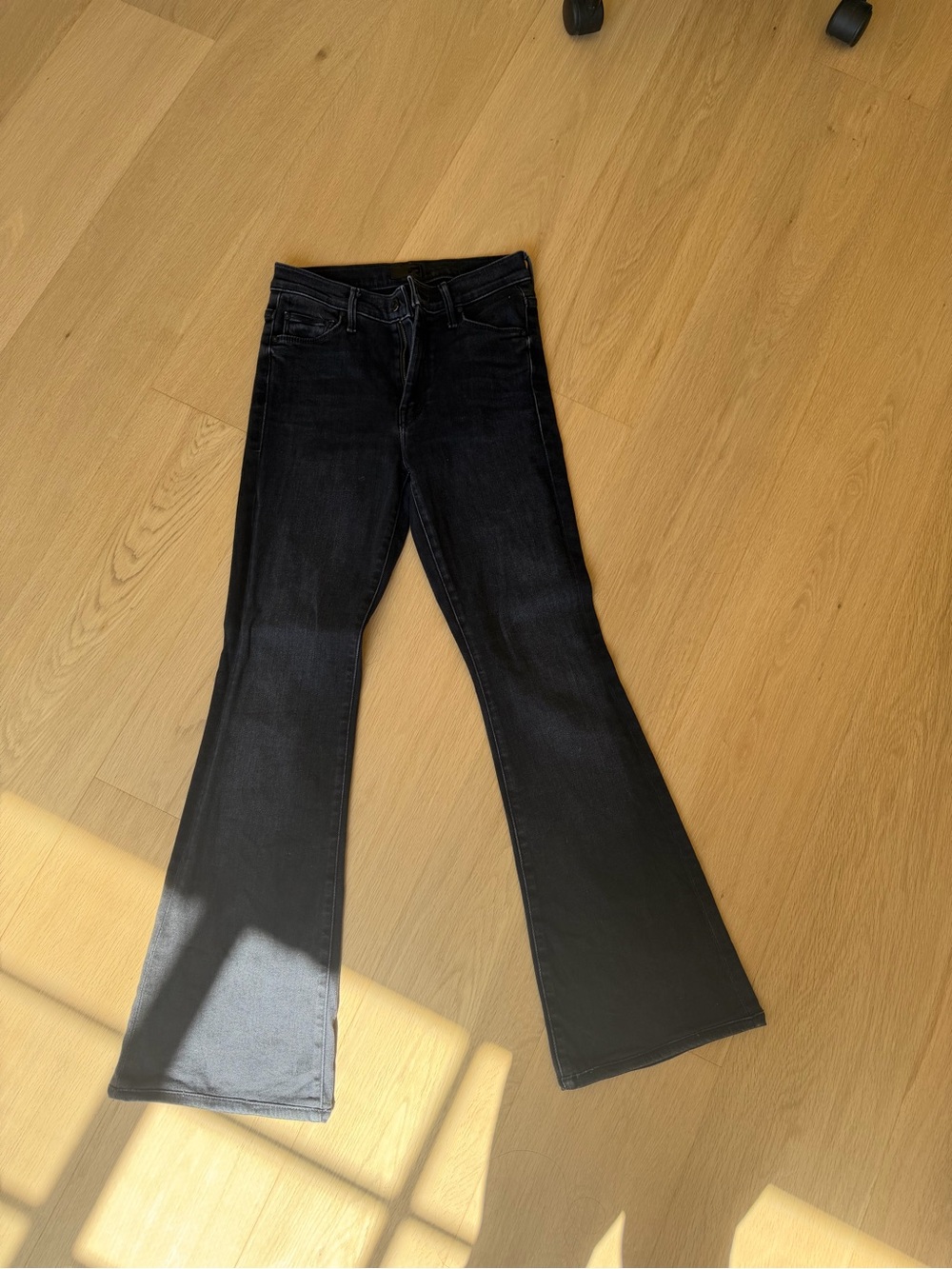 MOTHER Black Flare Jeans